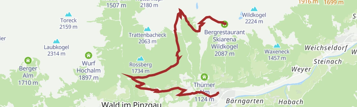 Route map: Neukirchen: 3D Dürnbachtal